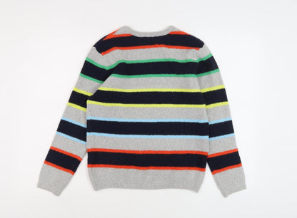Marks & Spencer Girls Multicolour Stripe Jumper, Size 11-12