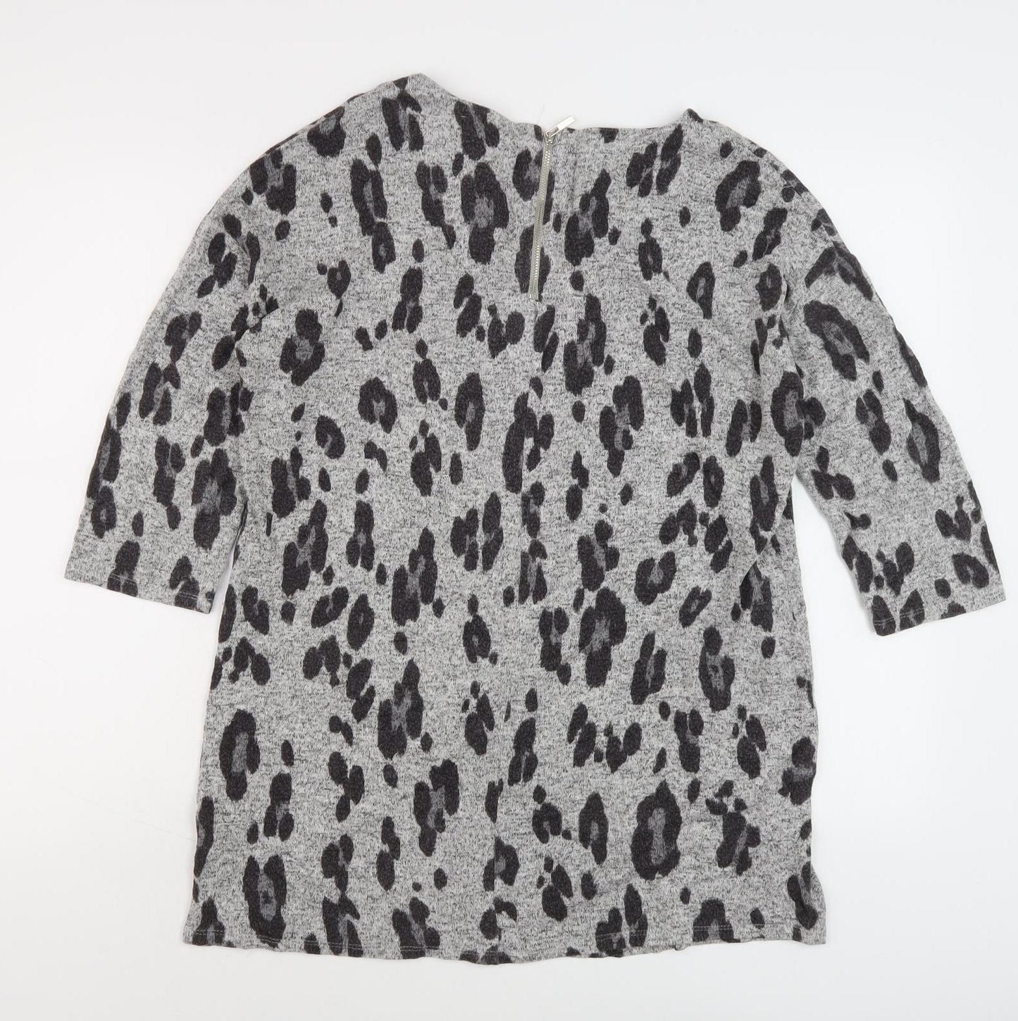 Principles Women's Grey Animal Print Jumper