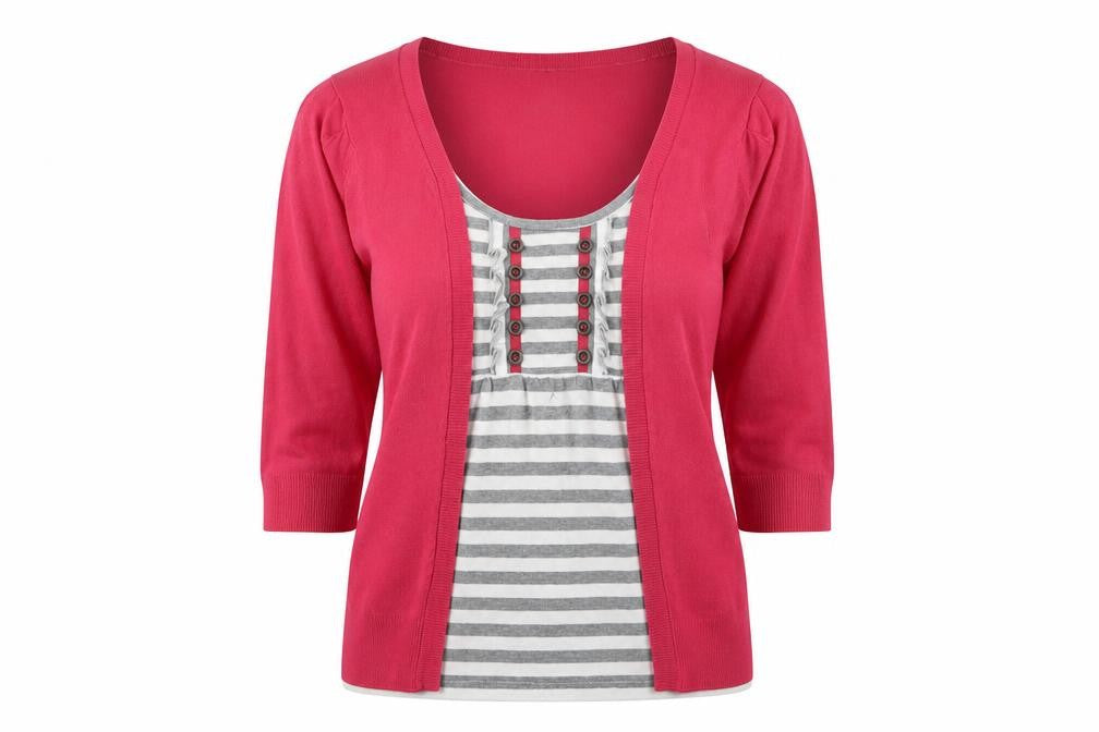 Next Women's Pink Cardigan Size 14 with Button Accents
