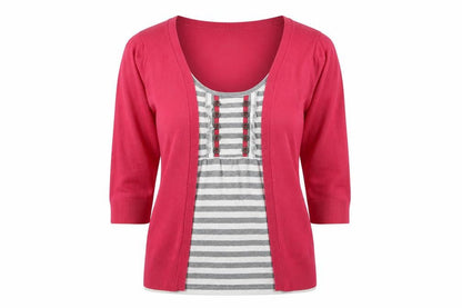 Next Women's Pink Cardigan Size 14 with Button Accents