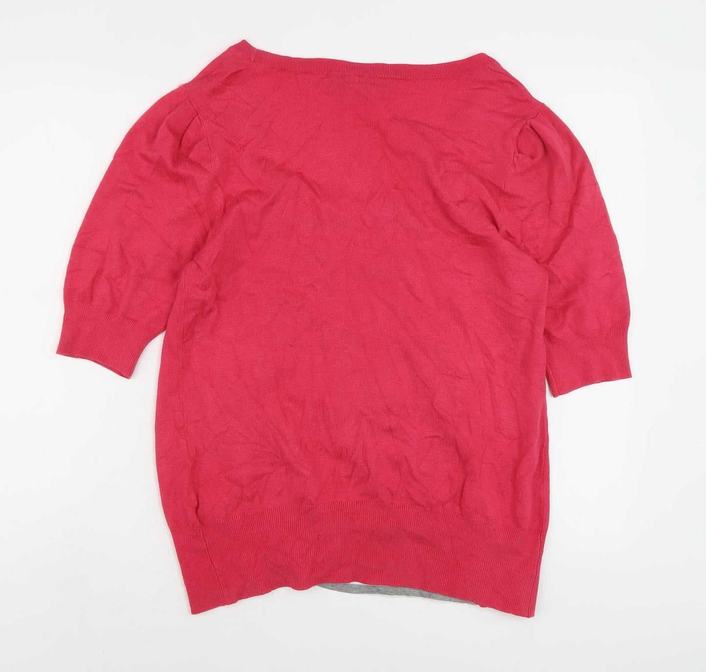 Next Women's Pink Cardigan Size 14 with Button Accents