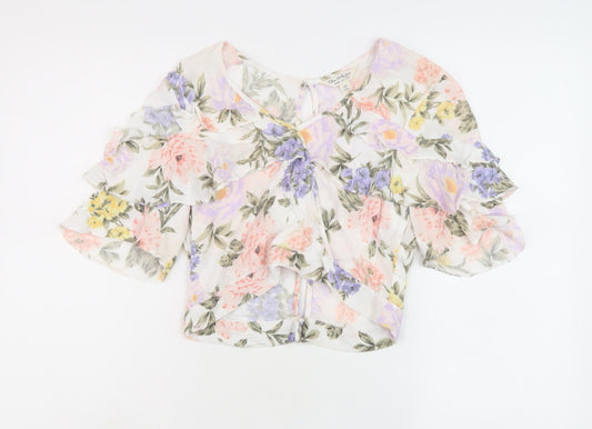Miss Selfridge Floral Blouse, Women's Size 12, Multicoloured