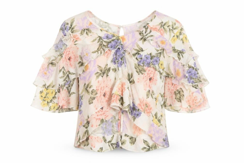 Miss Selfridge Floral Blouse, Women's Size 12, Multicoloured