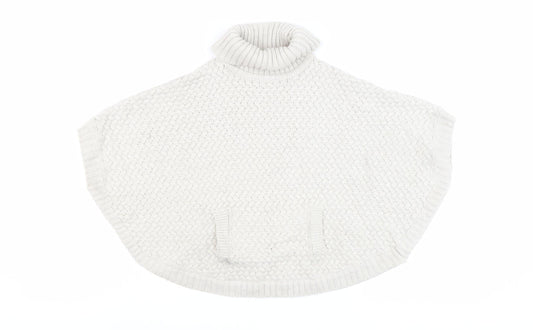 John Lewis Girls Ivory Knit Cape Jumper 5-6 Years