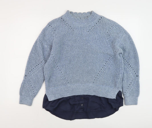 Next Women's Blue High Neck Jumper, Size 14