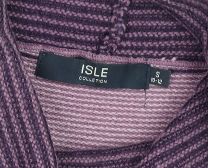Isle Women's Purple Striped Pullover Jumper Size S