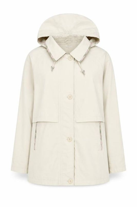 Damart Women's Beige Hooded Jacket Size 12