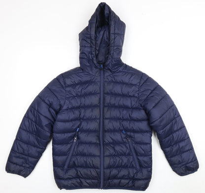 Additional front view of V by Very boys’ blue puffer jacket 11 years