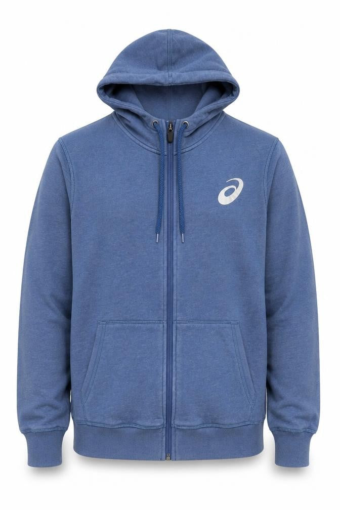 Asics Men's Blue Full Zip Hoodie S