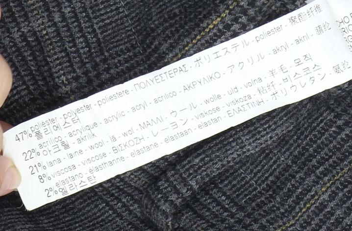 Zara Woman Grey Plaid Trousers for Women Size L
