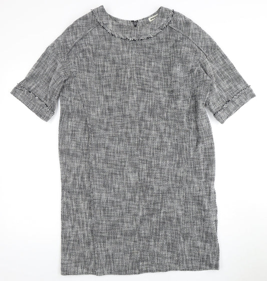 Whistles Grey Half Sleeve Women's Dress, Size 12