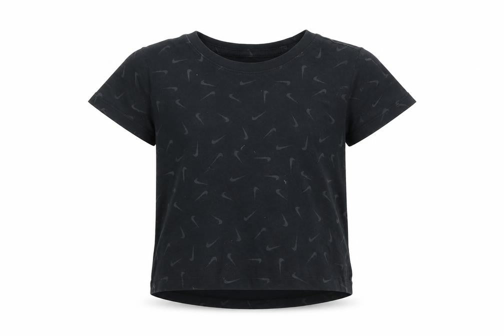 Nike Girls Black M T-Shirt with Logo