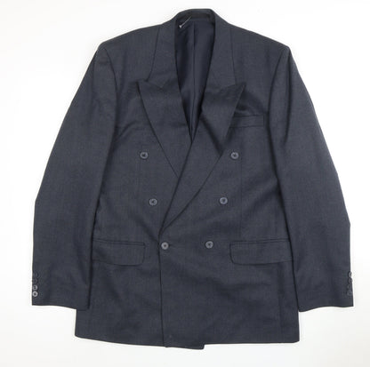 Centaur Men's Blue Double-Breasted Blazer 40L