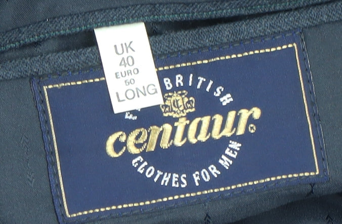 Centaur Men's Blue Double-Breasted Blazer 40L