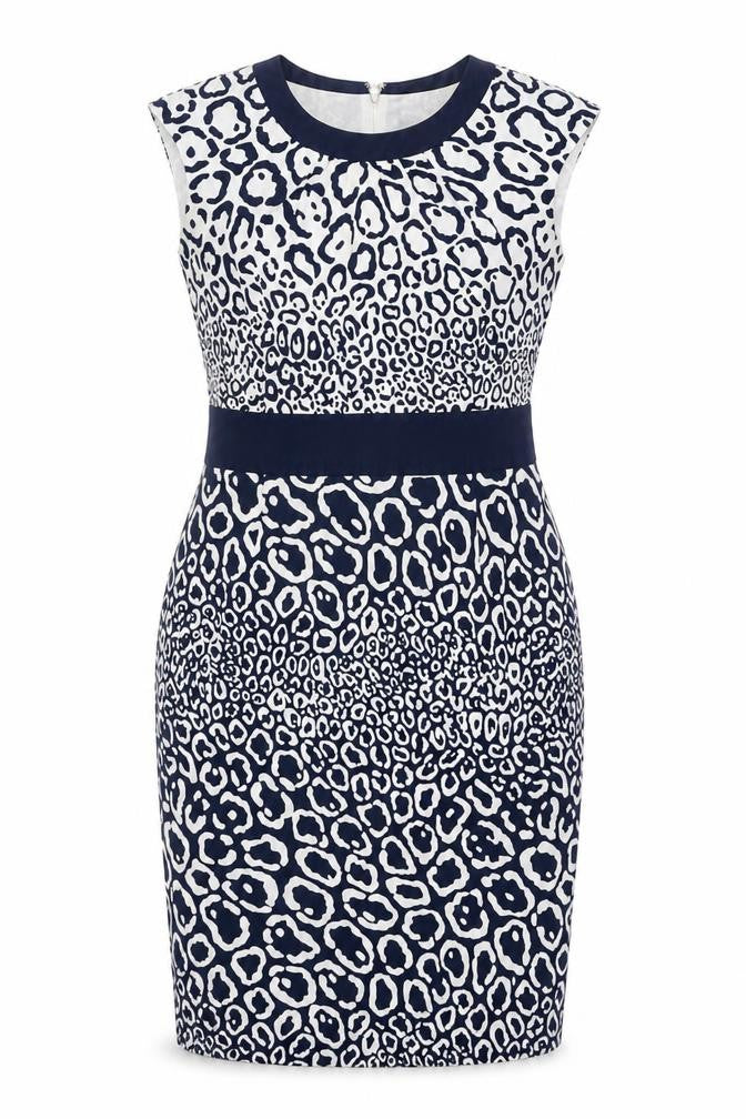 Jaeger Women's Multicoloured Animal Print Dress Size 14