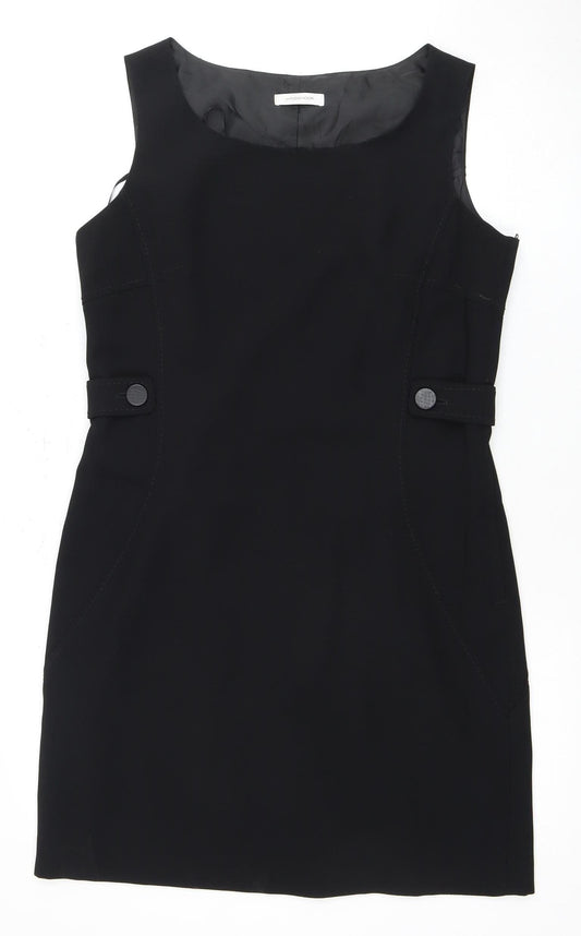 Windsmoor Black Knee Length Shift Dress 10 Women