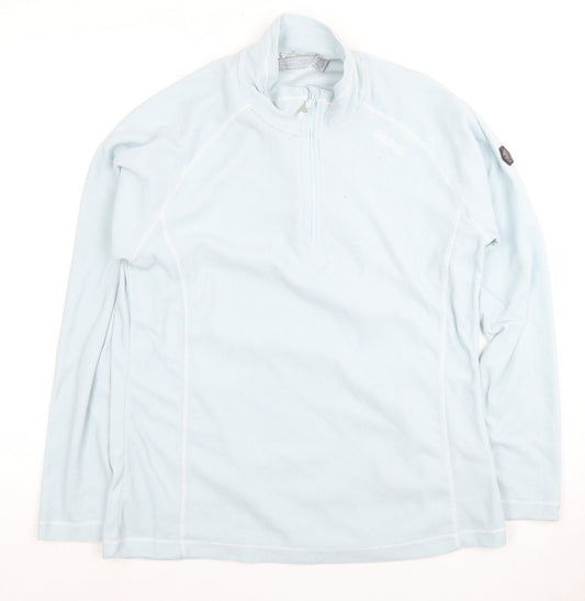 Regatta Women's Blue 1/4 Zip Sweatshirt Size UK 14