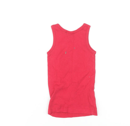 Back view of Disney girls’ red minnie mouse tank 18-24 months