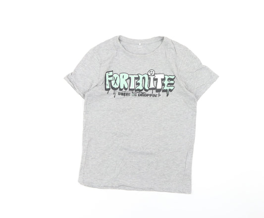 Fortnite Boys Grey Graphic T-Shirt Size 146