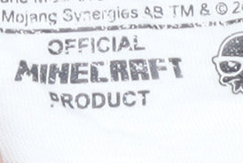 Official Minecraft Boys White T-Shirt 8-9 Years