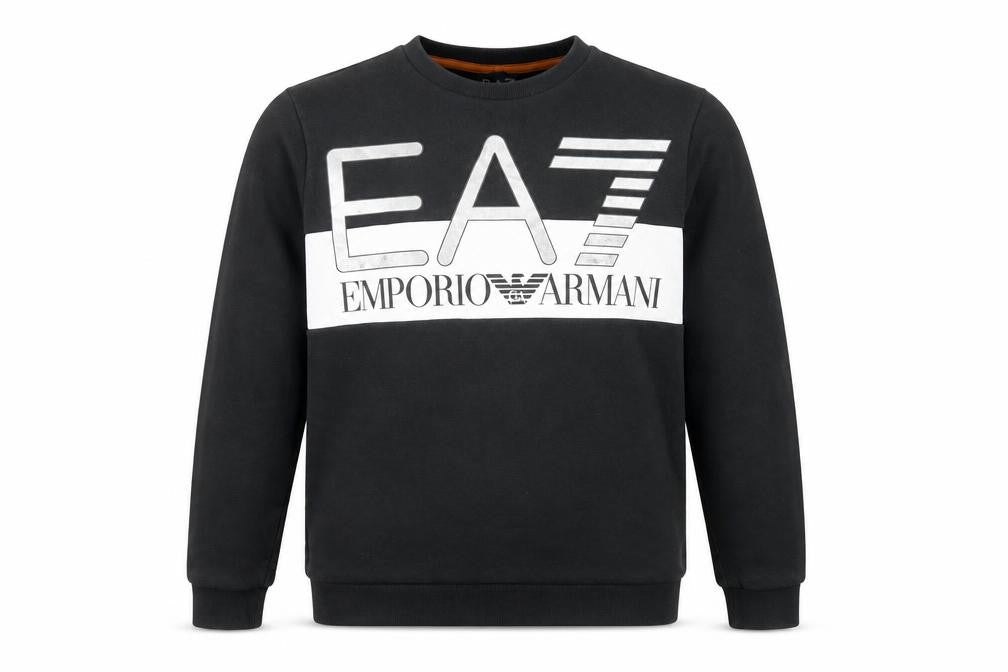 Emporio Armani Boys Black Logo Pullover Sweatshirt 14 Years
