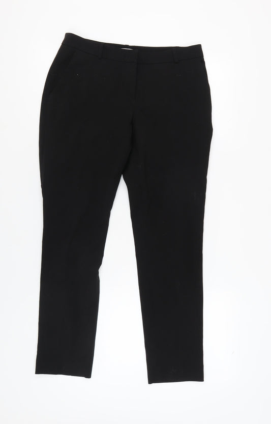 H&M Women's Black Straight Trousers Size 10