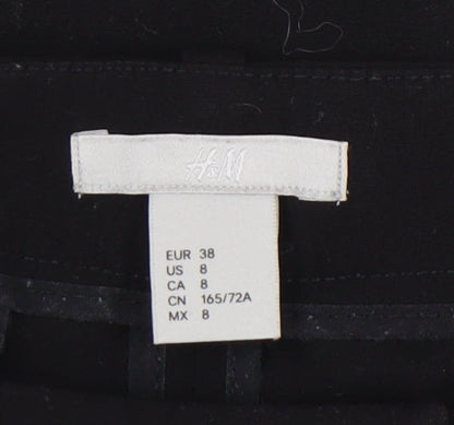 H&M Women's Black Straight Trousers Size 10