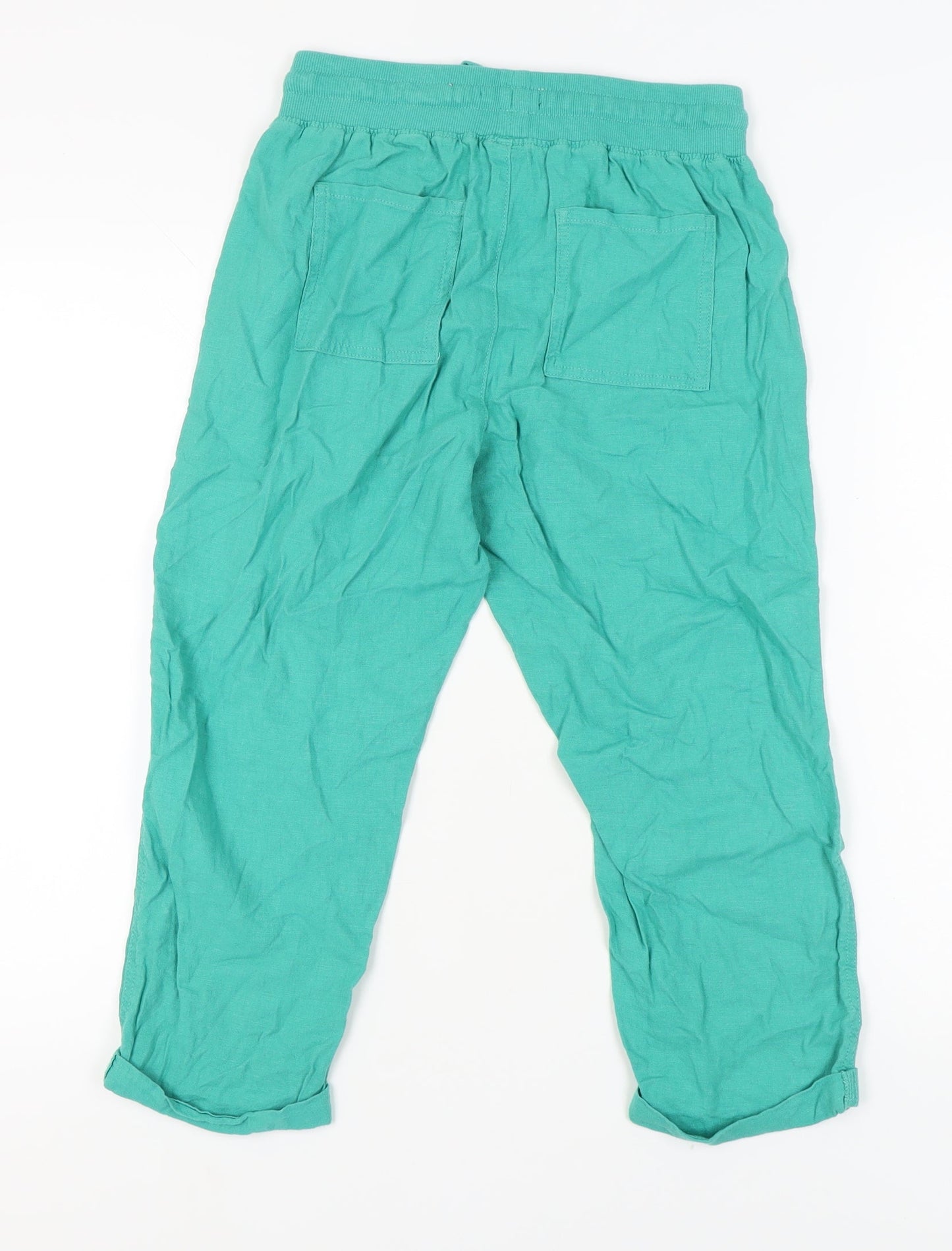 M&Co Women's Green Jogger Trousers Petite Size 8