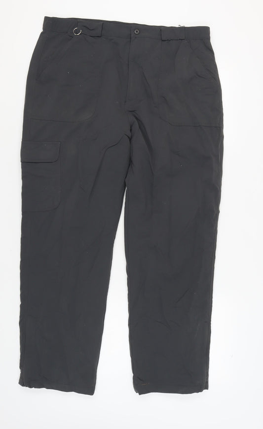 Hawkshead Men's Black Cargo Trousers 38R