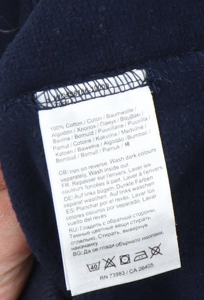 Helly Womens Hansen Navy Hoodie, S, Cotton Pullover