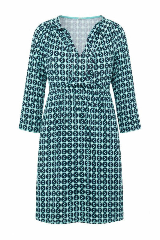 Boden Women's Multicoloured Geometric Long Sleeve Dress