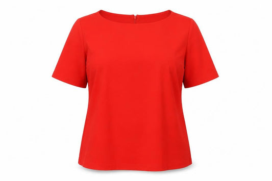 Marks and Spencer Women's Red Boat Neck Blouse Size 14