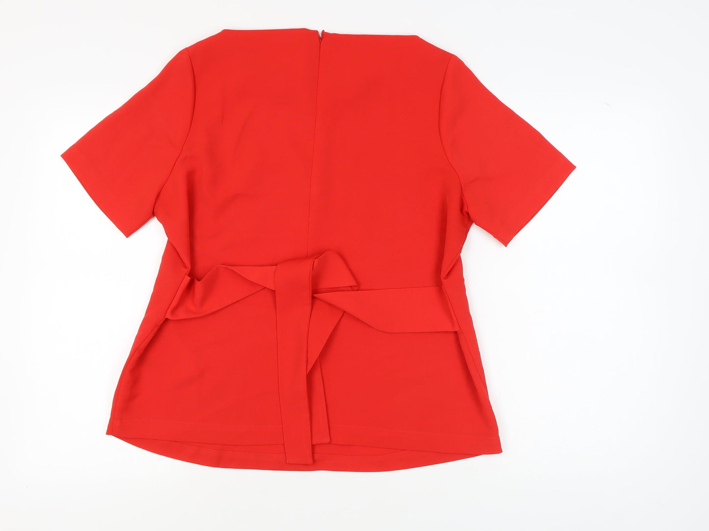 Marks and Spencer Women's Red Boat Neck Blouse Size 14