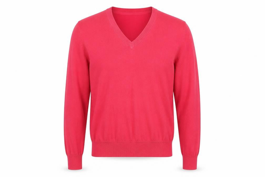 Lyle & Scott Men's Red V-Neck Pullover Jumper S