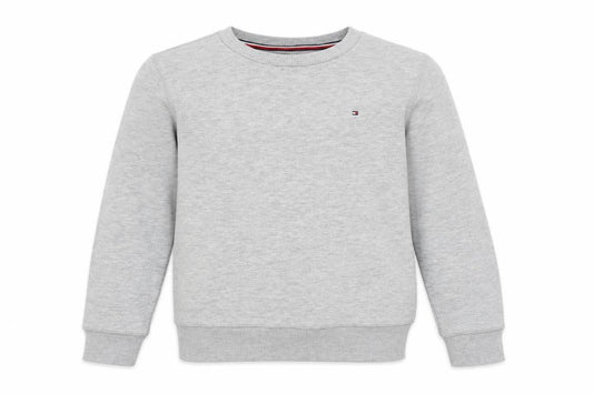 Front view of Tommy Hilfiger boys’ grey pullover sweatshirt, size 24