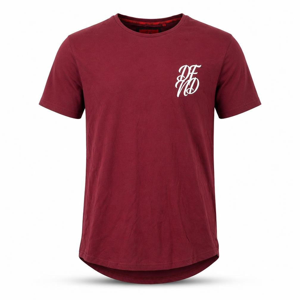 DFND Men's Red Crew Neck T-Shirt, Size M