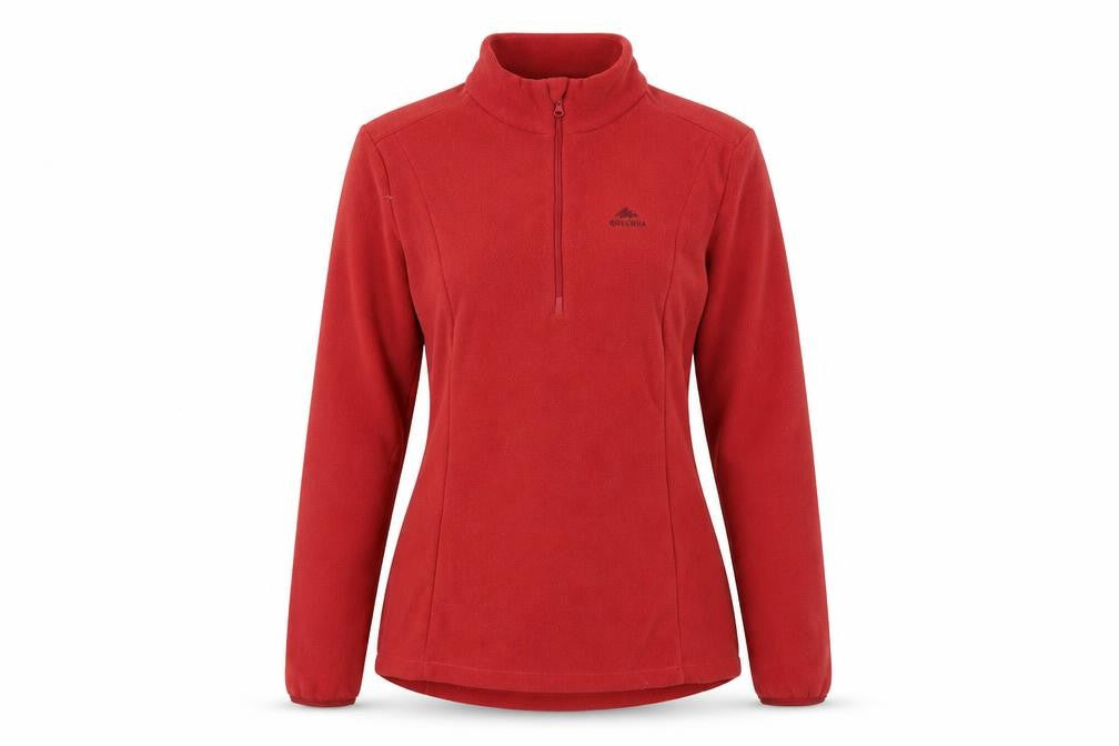 Decathlon Women's Red Fleece Regular Fit Sweatshirt Size 12