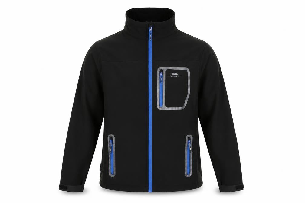 Trespass Men's Black Soft Shell Jacket, Size S, Casual Hiking