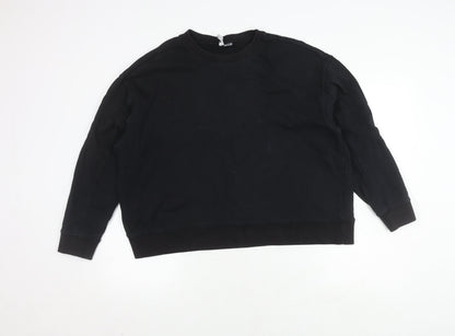 H&M Womens Black M Pullover Sweatshirt, Autumn Wear
