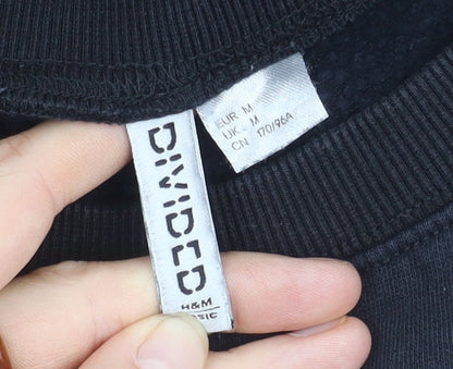 H&M Womens Black M Pullover Sweatshirt, Autumn Wear