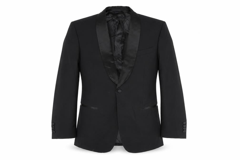 Marks & Spencer Men's Black Wool Tuxedo Blazer, Size 40R