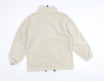 B&C Men's Beige Basic Jacket, S, Stand-Up Collar