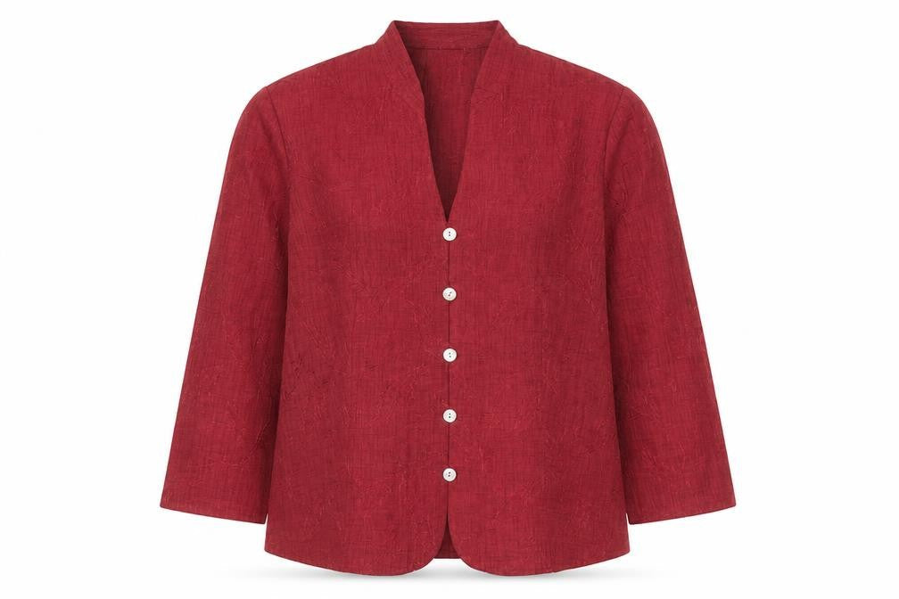 Eastex Women's Red Blazer - Size 10, Button Up