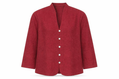 Eastex Women's Red Blazer - Size 10, Button Up