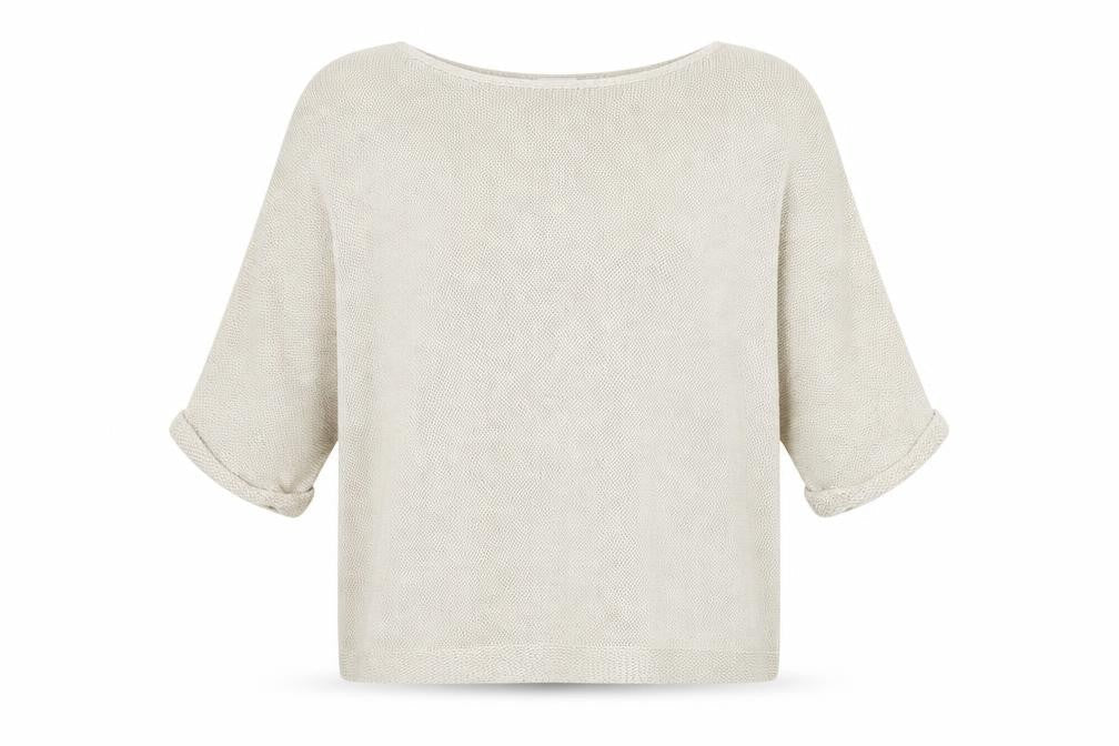 H&M Women's Beige Pullover Jumper, M, 3/4 Sleeves