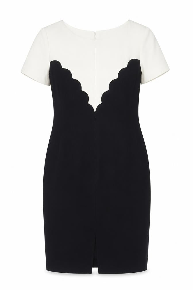 Hobbs Women's Black & White Sheath Dress - Size 10