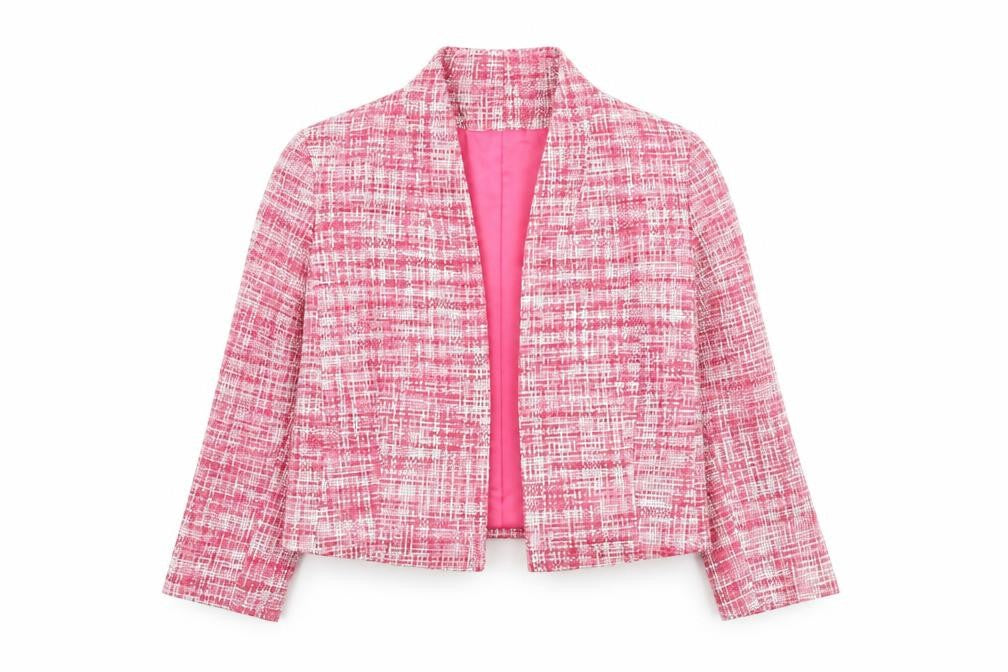 EPS Pink Checked Blazer - Women Size 8