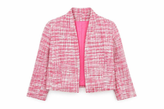 EPS Pink Checked Blazer - Women Size 8