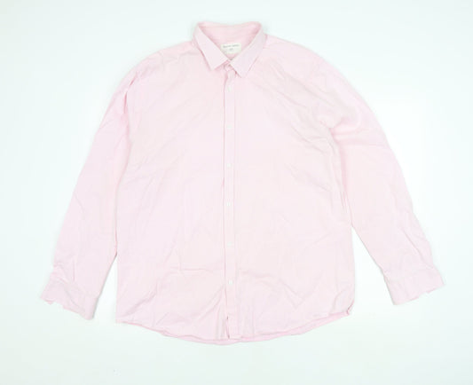 Racing Green Men's Pink Button-Up Shirt 17.5