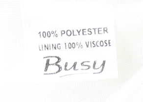 Busy Women's White Blazer Size 24 Plus Lined Button